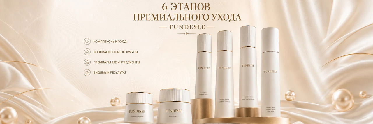 Косметика Fundesee: шесть этапов премиального ухода — кремы, сыворотки и эссенции на шёлке